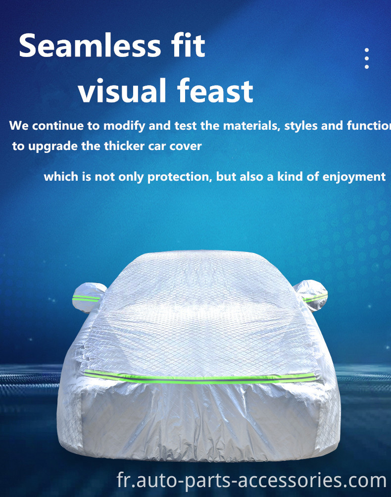 Couverture de voiture en spandex élastique élastique élastique anti-parking lavable anti-poussière intérieure